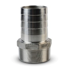 Штуцеры переходные нержавеющие (ёрш + резьба)